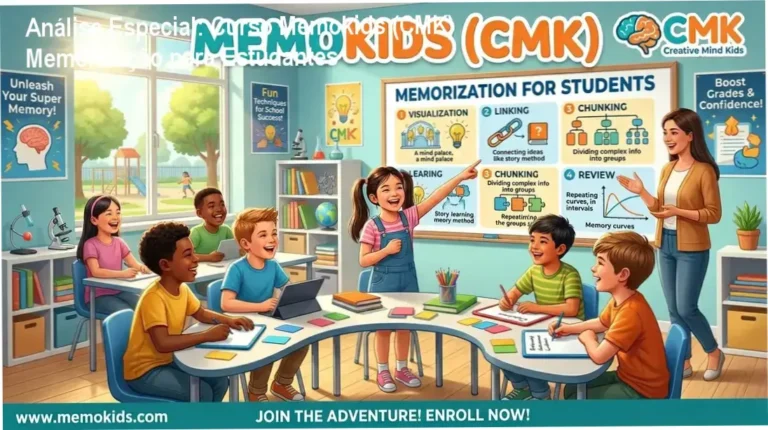 Capa informativa sobre o tema Curso Memokids (CMK) Memorização para Estudantes