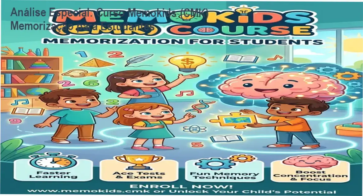 Análise Especial: Curso Memokids (CMK) Memorização para Estudantes 1 https://ondeaprender.com.br/curso-memokids-cmk-memorizacao-para-estudantes-4/ Capa informativa sobre o tema Curso Memokids (CMK) Memorização para Estudantes