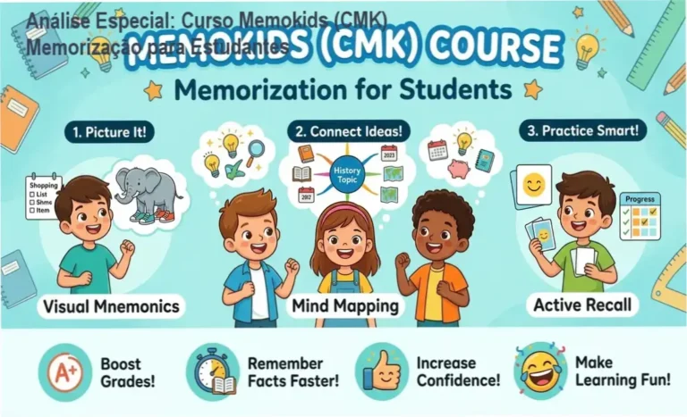 Capa informativa sobre o tema Curso Memokids (CMK) Memorização para Estudantes