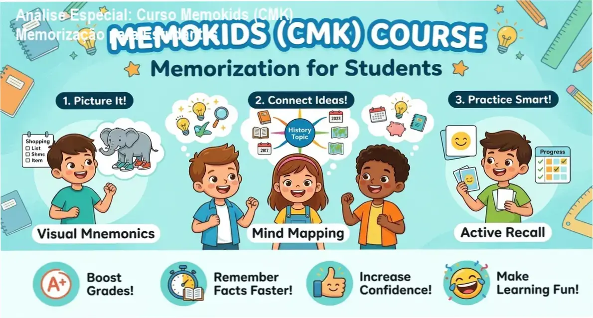 Análise Especial: Curso Memokids (CMK) Memorização para Estudantes 1 https://ondeaprender.com.br/curso-memokids-cmk-memorizacao-para-estudantes-10/ Capa informativa sobre o tema Curso Memokids (CMK) Memorização para Estudantes