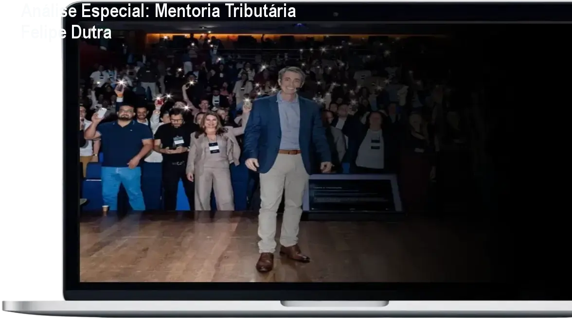 Capa informativa sobre o tema Mentoria Tributária Felipe Dutra