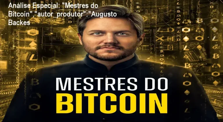 Capa informativa sobre o tema "Mestres do Bitcoin","autor_produtor":"Augusto Backes