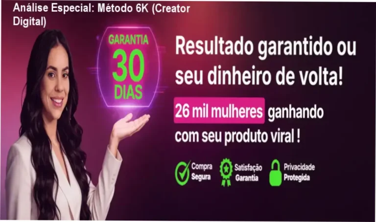 Capa informativa sobre o tema Método 6K (Creator Digital)