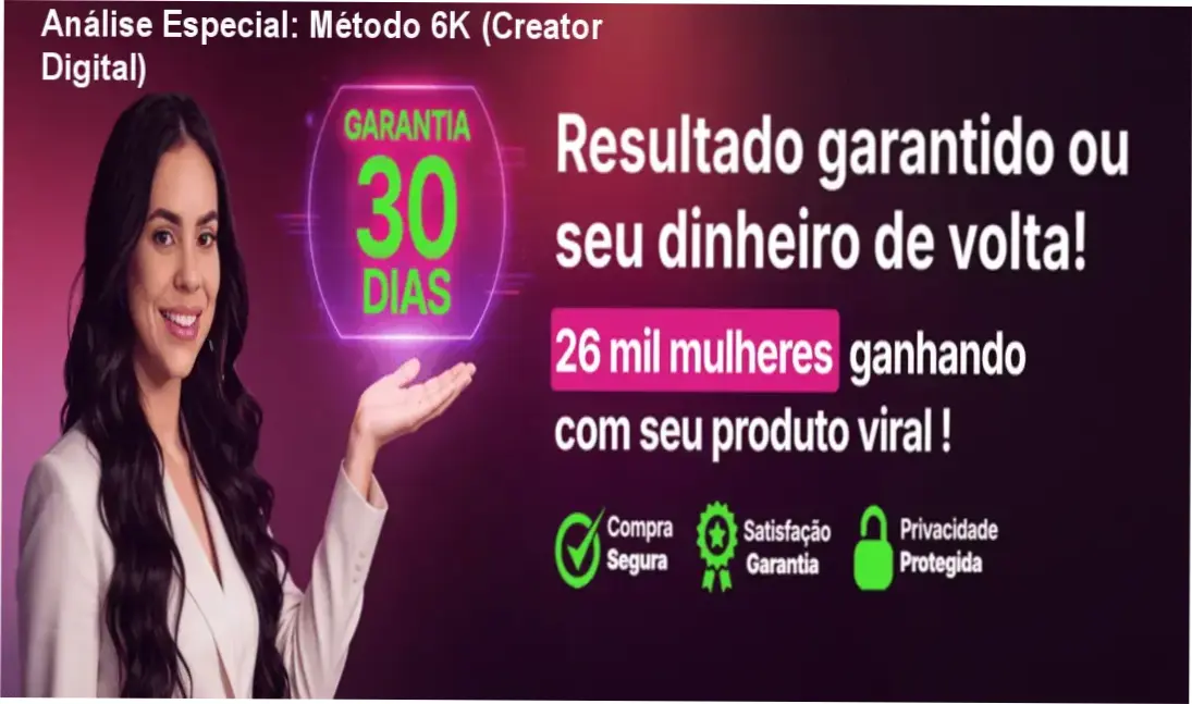 Análise Especial: Método 6K (Creator Digital) 1 https://ondeaprender.com.br/metodo-6k-creator-digital/ Capa informativa sobre o tema Método 6K (Creator Digital)