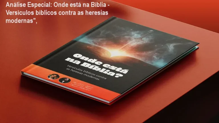 Capa informativa sobre o tema Onde está na Bíblia - Versículos bíblicos contra as heresias modernas",