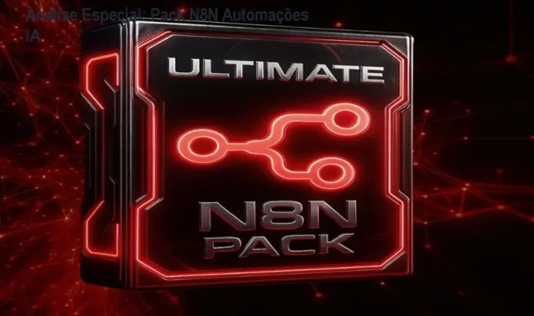 Análise Especial: Pack N8N Automações IA 9 https://ondeaprender.com.br/ Capa informativa sobre o tema Pack N8N Automações IA