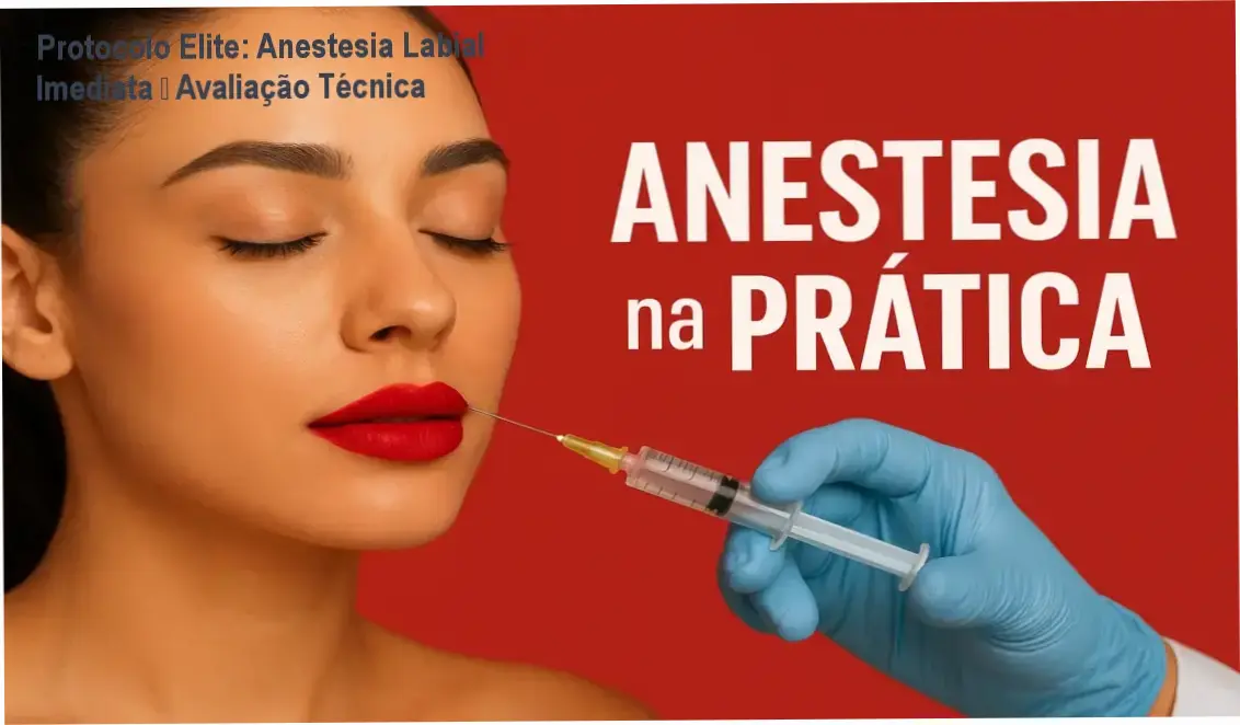 Comparativo visual da técnica de anestesia labial imediata da Dra. Barbara Ribeiro versus métodos tradicionais