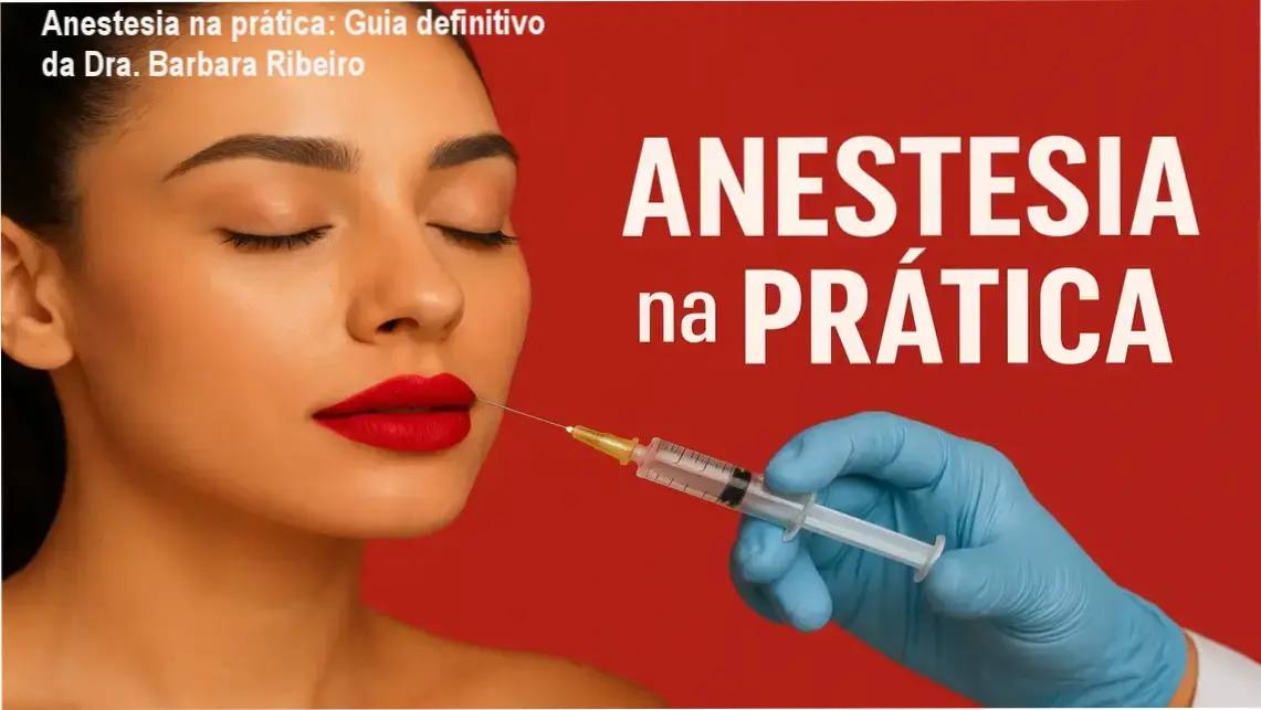 Comparativo visual entre técnicas de anestesia tradicional e o Protocolo de Elite da Dra. Barbara Ribeiro