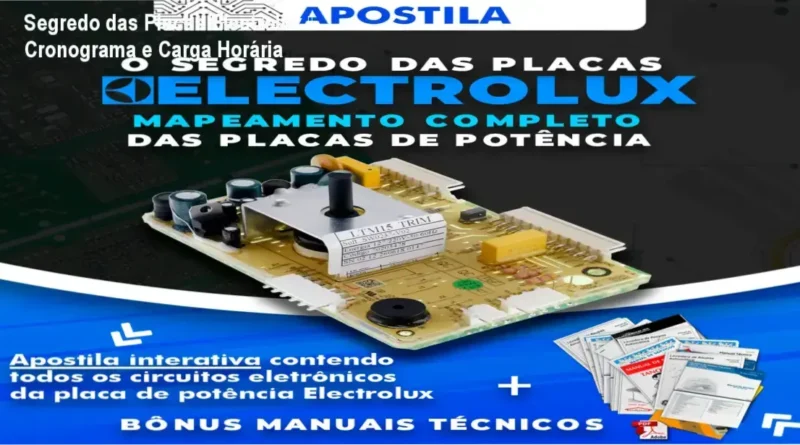 Apostila Segredo das Placas Electrolux de Doglas Hollas – cronograma de estudos e carga horária