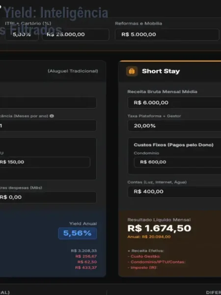 Assinatura Análise Yield: Inteligência de Mercado – Dados Filtrados