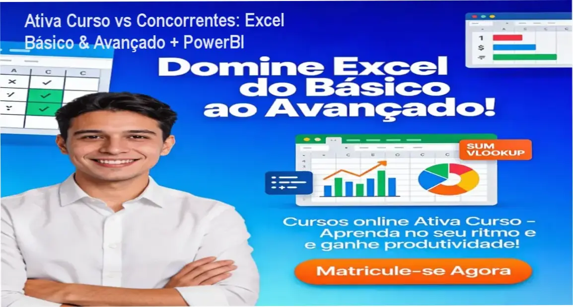 Ativa Curso vs Concorrentes: Excel Básico & Avançado + PowerBI 1 https://ondeaprender.com.br/ativa-curso-comparativo-excel-basico-avancado-powerbi/ Ativa Curso comparado a concorrentes: Excel Básico & Avançado + PowerBI