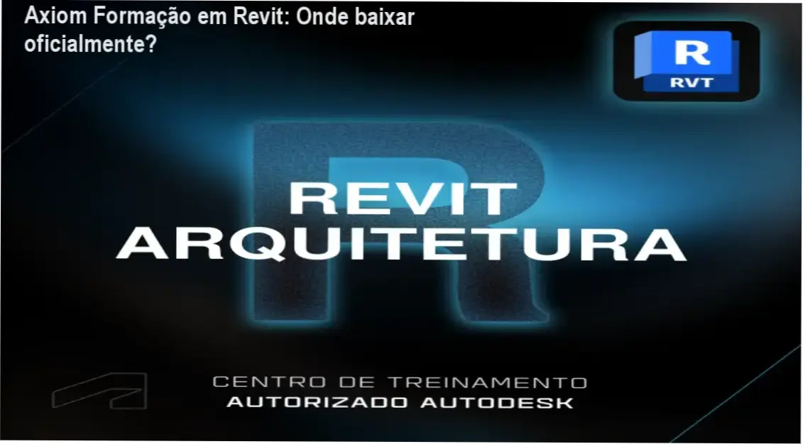 Tela da página oficial da Axiom mostrando o curso Formação em Revit Arquitetura
