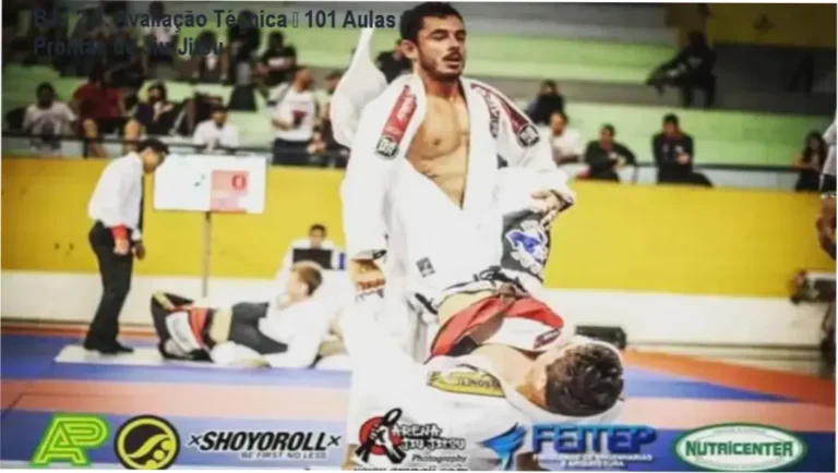 Captura de tela do curso BJJ 2.0 mostrando a lista de 101 aulas de Jiu‑Jitsu organizadas por níveis