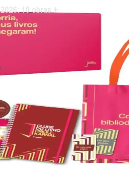 Box Clube do Livro 2026: 10 obras + brindes exclusivos