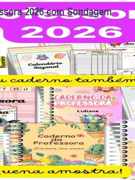 Caderno da Professora 2026 com Sondagem Diagnóstica