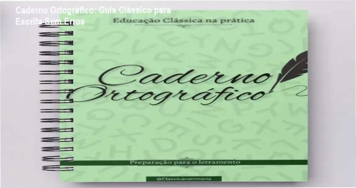 Capa do Caderno Ortográfico de Sabrina Cruz mostrando exercícios de ortografia para crianças