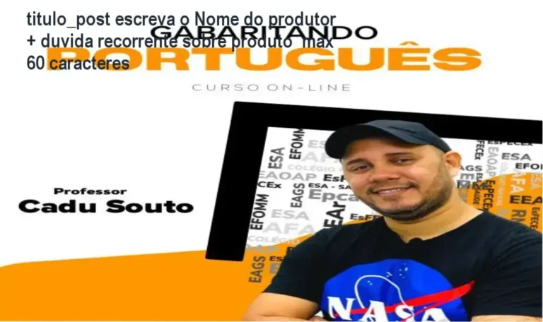 Professor Cadu Souto apresentando o curso Gabaritando Português para concurseiros