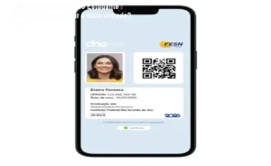 Carteirinha Nacional do Estudante Digital mostrando o QR Code e garantias de meia‑entrada em eventos