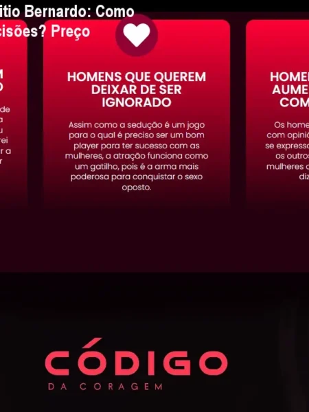 Código da Coragem Titio Bernardo: Como vencer o medo de decisões? Preço Oficial