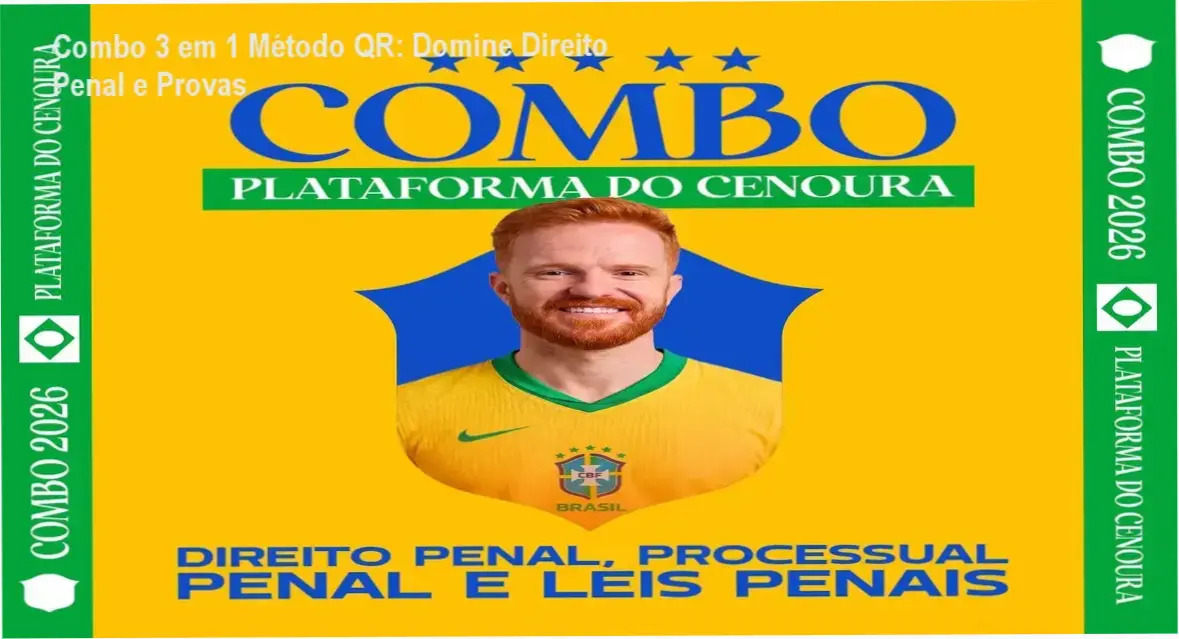 Combo 3 em 1 Método QR: Domine Direito Penal e Provas 1 https://ondeaprender.com.br/combo-3-em-1-falta-de-tempo-optimizar-estudos/ Livro interativo do Combo 3 em 1 com QR Code mostrando videoaula de Direito Penal