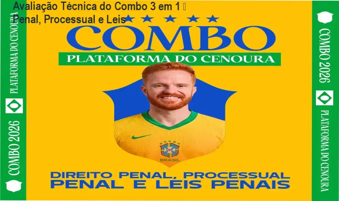Avaliação Técnica do Combo 3 em 1 – Penal, Processual e Leis 1 https://ondeaprender.com.br/combo-3-em-1-penal-processo-penal-leis-penais/ Livro interativo do Combo 3 em 1 com QR Code mostrando vídeo explicativo de questões de Direito Penal