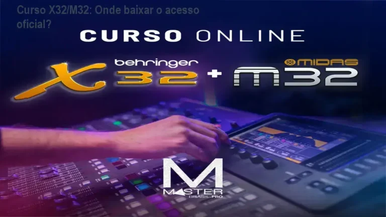 Imagem do Curso online mesa de som digital Behringer X32 e M32 disponível para compra