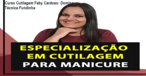 Manicure aplicando corte bordado após curso de cutilagem da Faby Cardoso