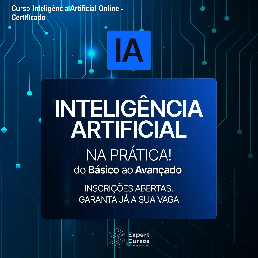 Curso Inteligência Artificial Online - Certificado 1 https://ondeaprender.com.br/aprender/curso-inteligencia-artificial-certificado-online-seguro/ Curso Inteligência Artificial Online - Certificado