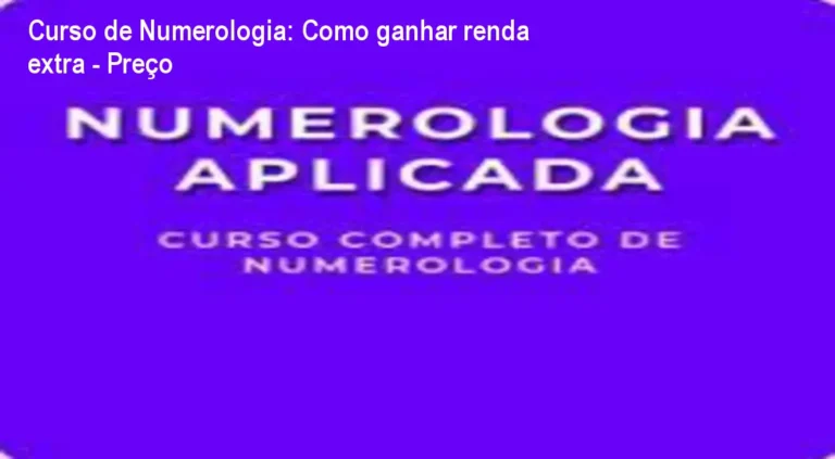 Imagem do Curso de Formação de Numerologia mostrando preço e benefícios de renda extra