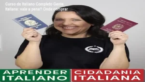 Imagem do Curso de Italiano Completo Gente Italiana mostrando aulas online e benefício de aprender italiano para cidadania