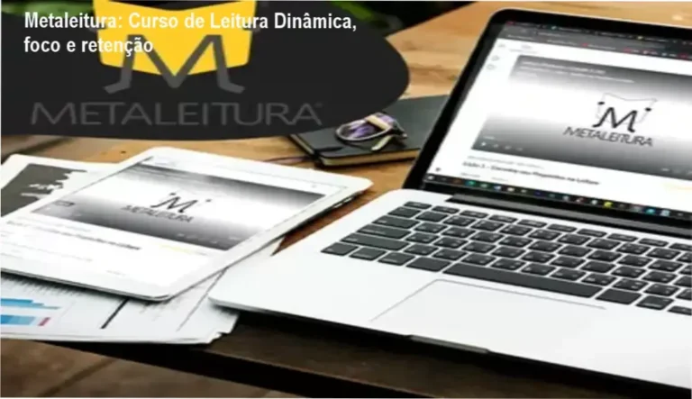 Imagem ilustrando técnicas de leitura dinâmica do curso Metaleitura