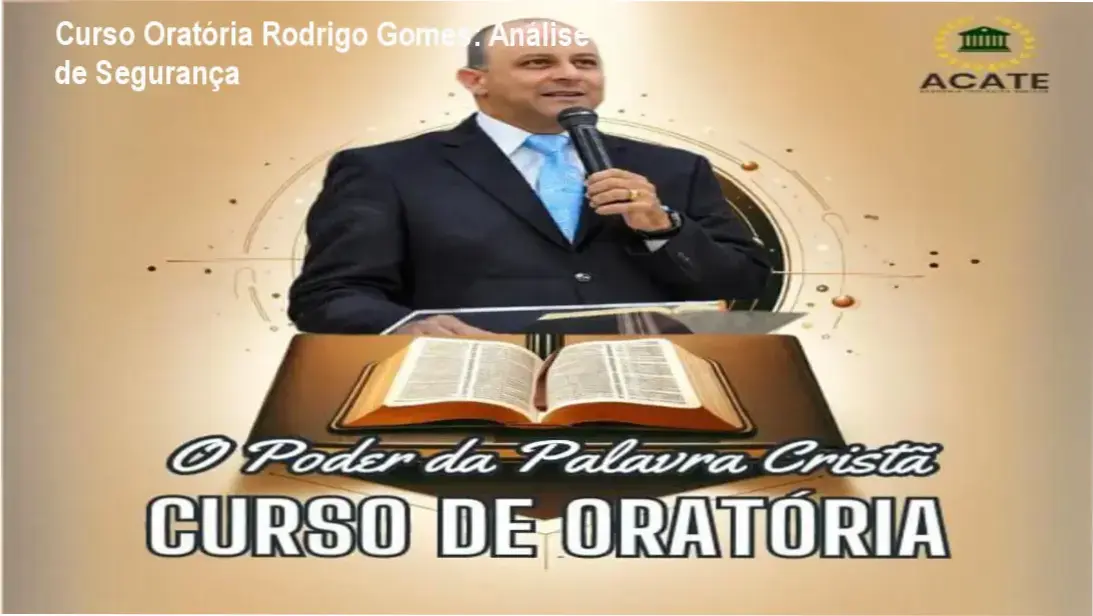 Curso de Oratória Rodrigo Gomes reputação, segurança e possível fraude