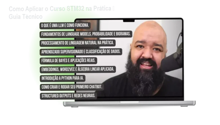 Visão geral prática do Curso STM32 de Gabriel Vigiano com projetos industriais