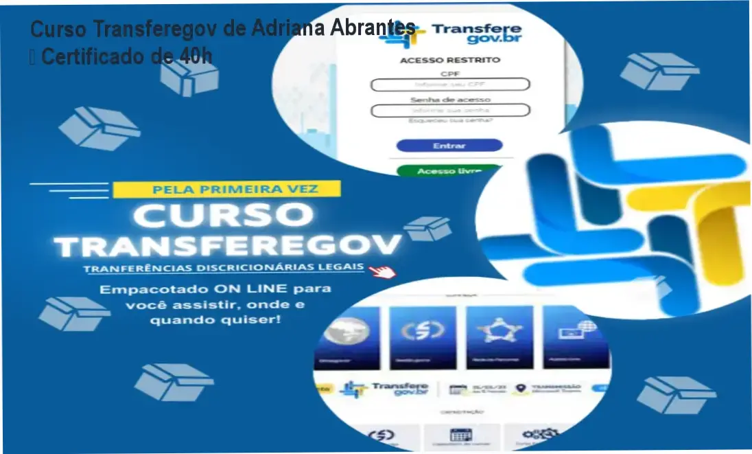 Curso Transferegov de Adriana Abrantes – certificado de 40 horas reconhecido