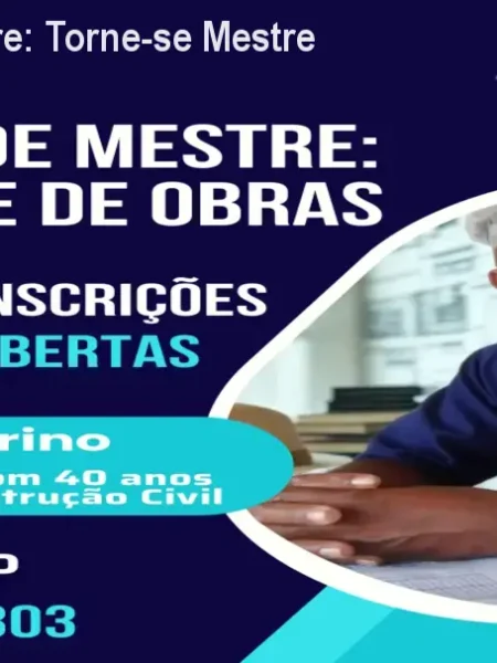 Curso Visão de Mestre: Torne-se Mestre de Obras em 120h