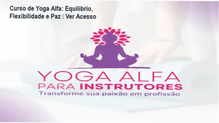 Imagem do Curso de Yoga Alfa mostrando prática de yoga e certificado digital