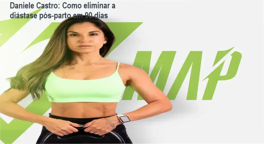 Daniele Castro apresentando o Método Abdômen Power para recuperação abdominal pós‑parto