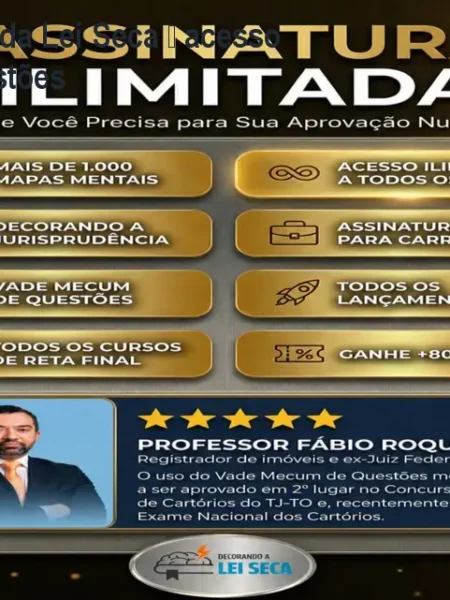 Assinatura Ilimitada Lei Seca – acesso total a 70 mil questões