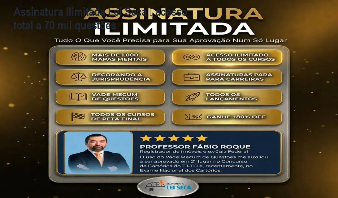 Assinatura Ilimitada Lei Seca – acesso total a 70 mil questões 1 https://ondeaprender.com.br/aprender/assinatura-ilimitada-decorando-lei-seca-acesso-total/ Assinatura Ilimitada Lei Seca – acesso total a 70 mil questões