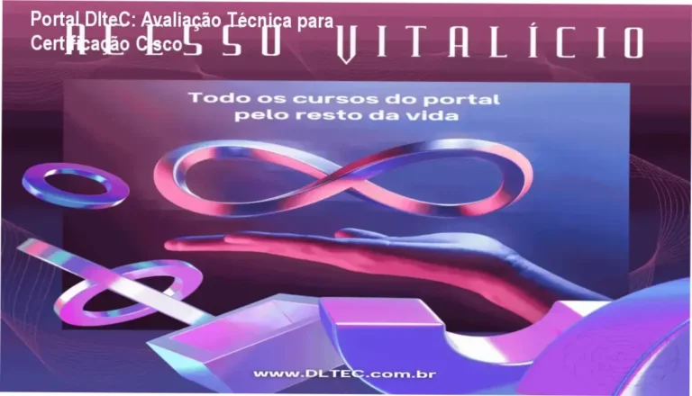 Tela do Portal DlteC mostrando trilhas de certificação em redes