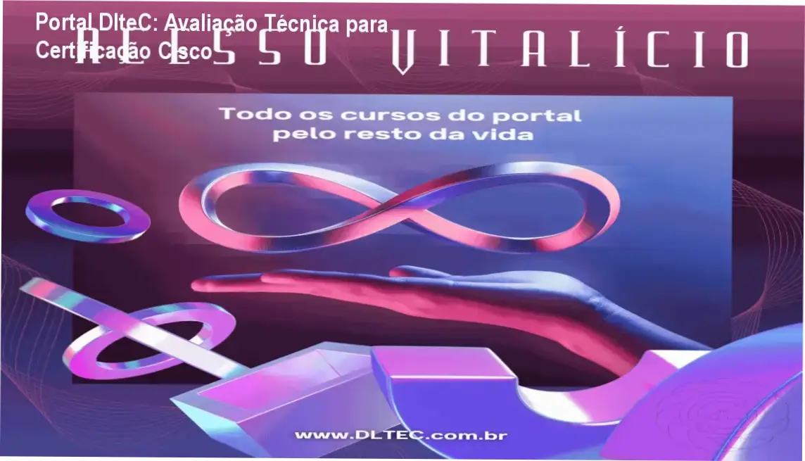 Tela do Portal DlteC mostrando trilhas de certificação em redes