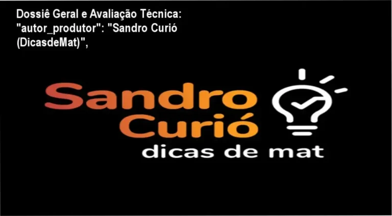 Gráfico de desempenho técnico do ecossistema "autor_produtor": "Sandro Curió (DicasdeMat)",
