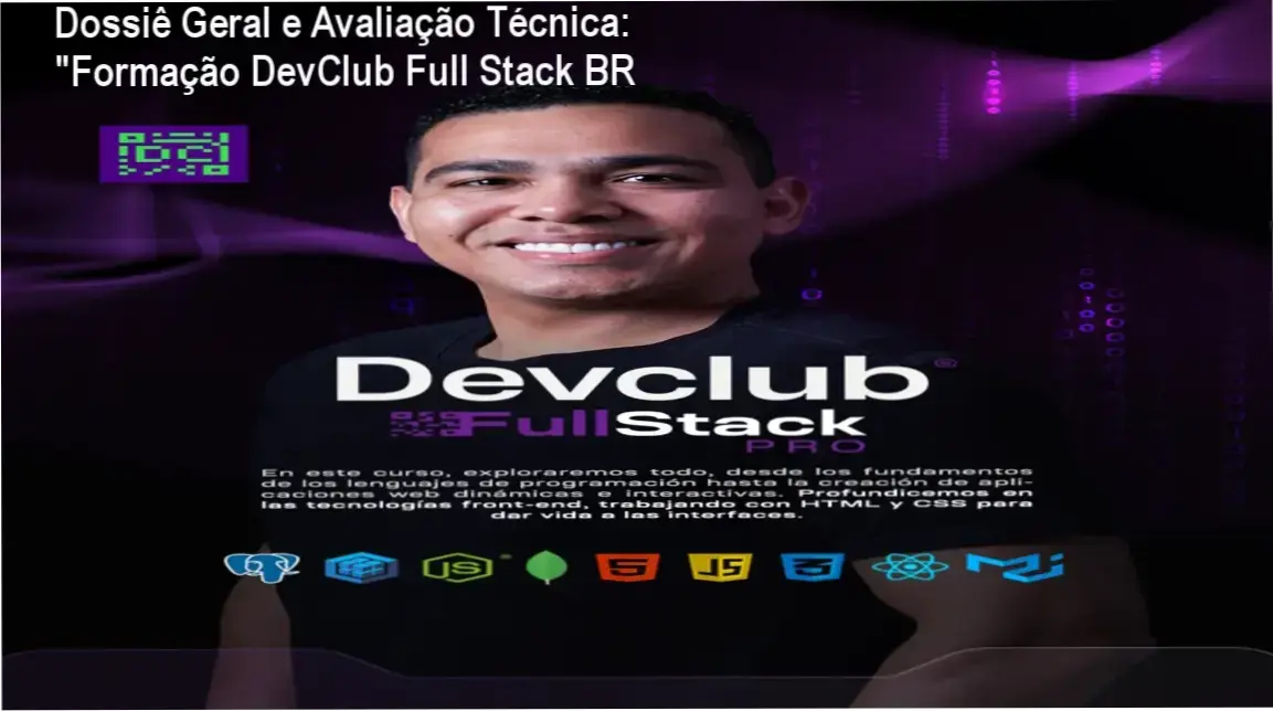 Gráfico de desempenho técnico do ecossistema "Formação DevClub Full Stack BR