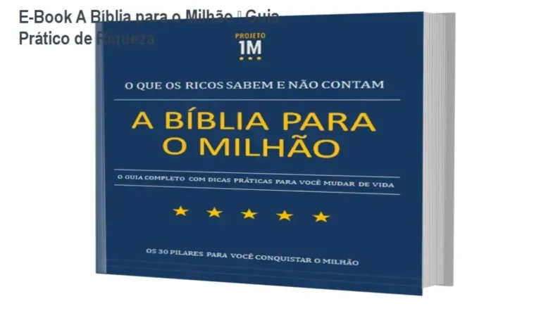 Capa do e‑book A Bíblia para o Milhão mostrando guia de mindset e finanças