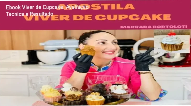 Capa do Ebook Viver de Cupcake mostrando dicas de confeitaria e empreendedorismo