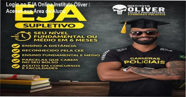 EJA Online Instituto Óliver login área de membros da plataforma do aluno