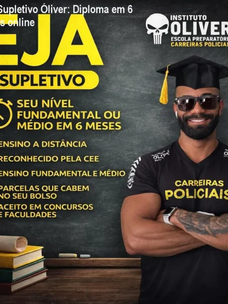 EJA Supletivo Óliver: Diploma em 6 meses online