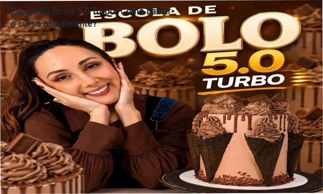 Imagem mostrando a tela de download oficial da Escola de Bolos 5.0 Turbo no site da Hotmart