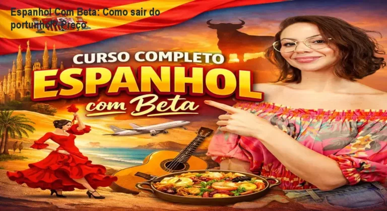 Professora Roberta Spessatto explicando o método linguístico do curso Espanhol Com Beta em vídeo