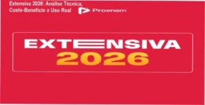 Imagem ilustrando o curso Extensiva 2026 com foco em aulas dinâmicas e simulados online